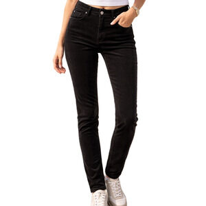 J. McLaughlin Black Velvet Pants Size 6 Straight Stretch Luxe Designer Classic